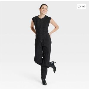 Universal Thread Charcoal Denim Jumpsuit